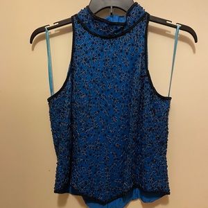 Embroidery and beads formal top L